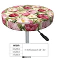 thumbnail image 2 of Uemuo Tulips Flowers Pattern Round Bar Stool Seat Covers Washable Stool Cushion Slipcover Elastic Bar Chair Covers-12 inch, 2 of 7