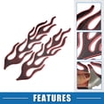 thumbnail image 3 of Universal 3D Motorcycle Gas Tank Decal 10.12''x4.80'' Fuel Oil Gas Tank Pad Sticker Decal Black Red, 3 of 6
