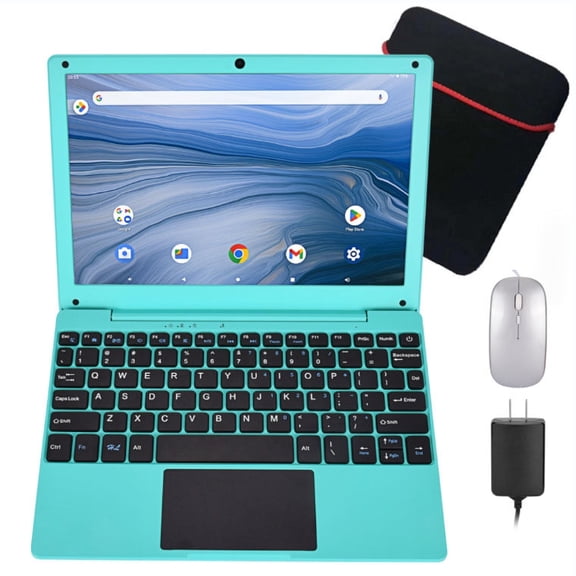 Kids Portable Laptop Computer, 10.1" Inch Education & Games Laptop, Powered by Android 12, 2GB + 64GB Rom-BLUE