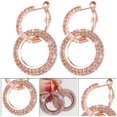 thumbnail image 2 of CNKOO Fashion Rhinestone Double Circle Hoop Earrings for Women Geometric 8 Infinity  Rings Drop Earrings Party Jewelry Charm, 2 of 5