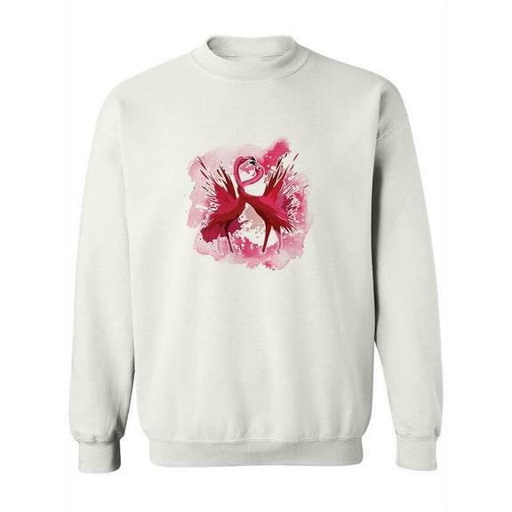 Two Flamingos Sweatshirt Women -SPIdeals Designs, Female XX-Large