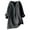 Z28-GY2, variant on Women's Linen Blend Henley Tunic, Roll-Up Sleeve V-Neck Button Top, Oversized Casual Shirt with Pocket