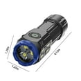 thumbnail image 3 of Rechargeable Flashlight Super Bright LED 1.34x1.26x4.13in,High Lumens USB Power Display Handheld Light for Emergency Outdoor Survival(Blue),Ccwuwei, 3 of 7