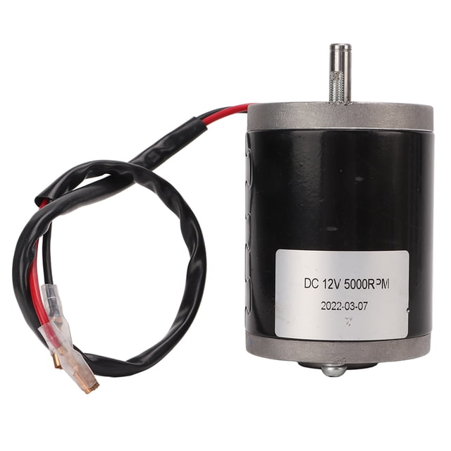 Motor de escobillas pequeño de 12 V y 120 W, alta velocidad, 5000 RPM, con eje D para scooters eléctricos, motocicletas y generadores DIY.