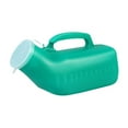 thumbnail image 3 of Botella urinal de hombres, recipiente urinario portátil de 1200 ml de 1200 ml, botella de orina orinal masculina para al aire libre, acampar, Verde, 3 of 9