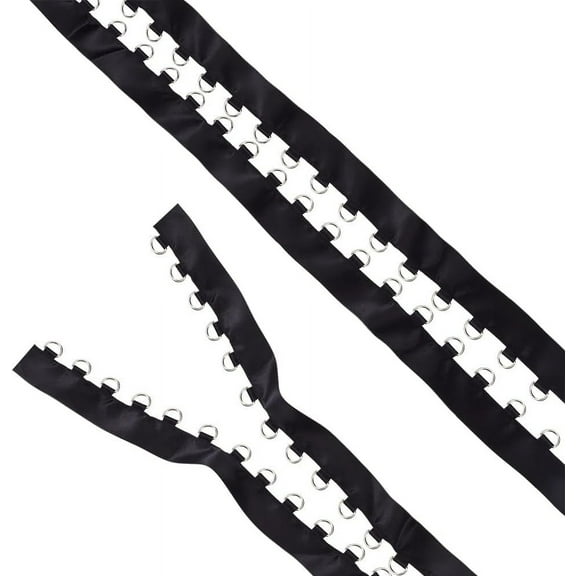 Polyester with Iron D Rings Ribbon Webbing Garment Sewing Accessories Black 24~36mm