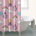 thumbnail image 4 of Pink Princess Castle Pattern Shower Curtain 36"x72" ,Bathroom Decorative Shower Curtains Set with 12 Hooks,Modern Waterproof Washable Shower Curtain, 4 of 6