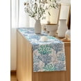thumbnail image 5 of Table Runner 90 Inches Long for Kitchen Dining, Blue Teal Grey Coral Coastal Dresser Scarf Farmhouse, Dining Table Decorations for Wedding/Parties, Summer Beach Nautical Ocean 13 x 90 In, 5 of 9