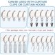 thumbnail image 3 of 44 Pack Curtain Rings with Eyelets, Metal Drapery Ring for Pinch Pl, 3 of 4