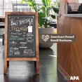 thumbnail image 5 of Ilyapa Wooden Sandwich Board Signs Outdoor A Frame Chalkboard Sign with Eraser & Chalk - Magnetic Sidewalk Sign 20x40 - Chalkboard Easel for Restaurant, Business or Wedding, 5 of 9