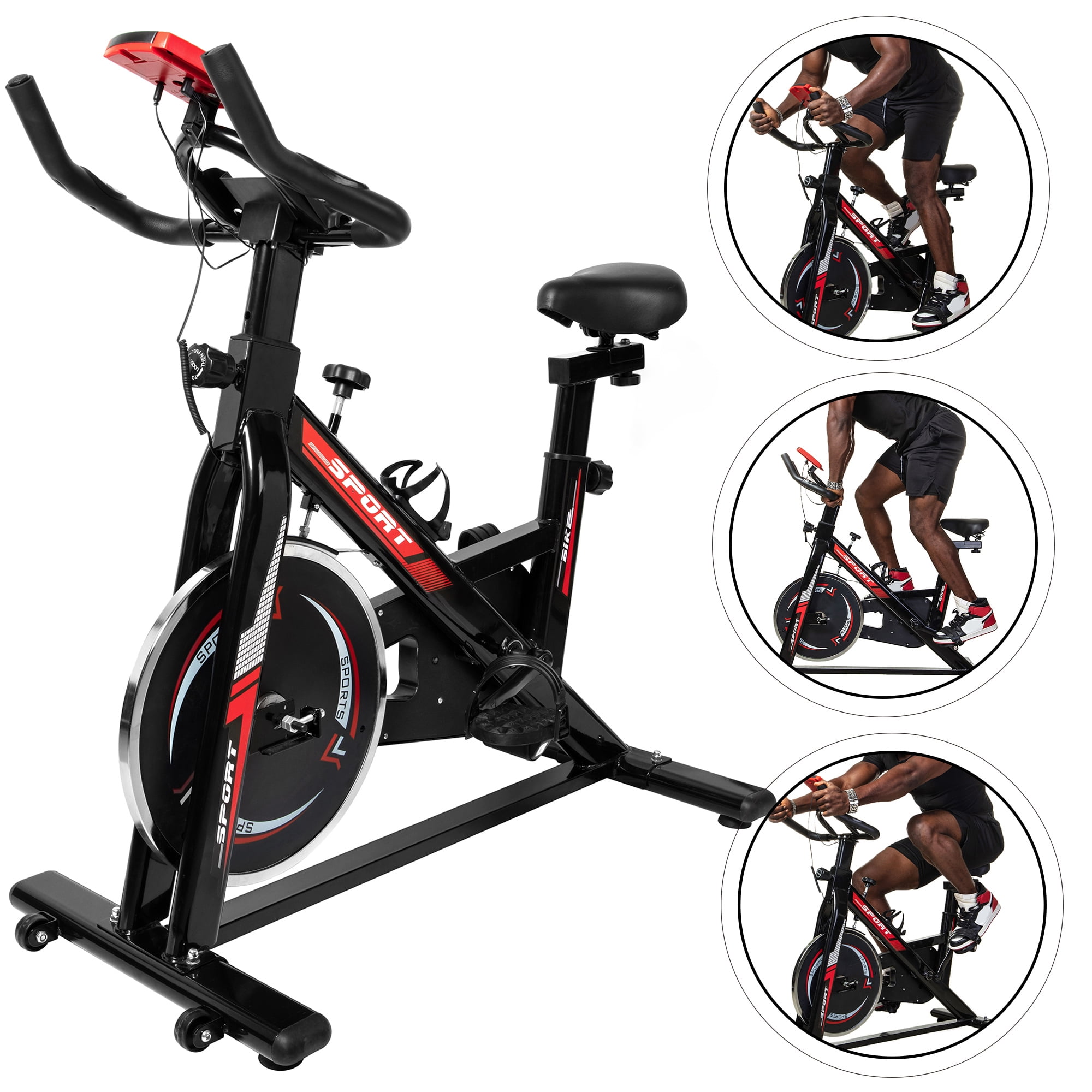 pyhigh indoor cycling bike belt drive stationary bicycle exercise bikes