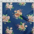 thumbnail image 3 of oneOone Polyester Lycra Fabric Chevron|Watercolor Leaves & Peony Floral Print Sewing Fabric BTY 56 Inch Wide, 3 of 4