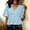*Sky Blue, variant on ClodeEU Women's Deep V Neck Ruffle Babydoll Blouse,Short Flare Sleeve Loose Peplum Tunic Top Black,Women's Plus L
