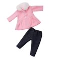 thumbnail image 4 of Dalazy 18inch Girl Dolls Clothes Woolen Overcoat Set + Pant Accessories Pink, 4 of 6
