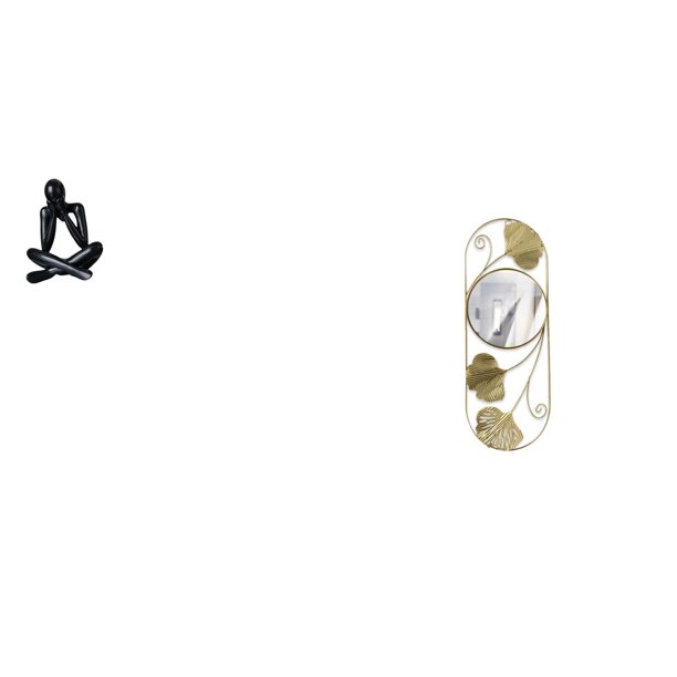 Figura de escritorio, escultura abstracta, decoración de oficina y hogar, adorno minimalista, espejo de pared, espejo decorativo colgante nórdico, mat