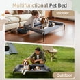 thumbnail image 6 of DOMIPET Elevated Dog Bed for Large Dogs, Portable Cooling Raised Dog Cot with Bolsters, Indoor Outdoor Dog Sofa Bed, Breathable Pet Bed, Gray, 6 of 9