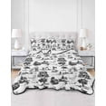 thumbnail image 2 of Quilts Twin Size Bedding Set, Farmhouse Country Lightweight Quilted Comforter, Retro French Garden Horse Swan Soft Reversible Bedspread Coverlet with Pillow Covers for All Season, 68" x 86", 2 of 7