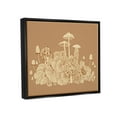 thumbnail image 3 of Stupell Industries Intricate Forest Mushrooms Plants Neutral Tones Drawing Graphic Art Jet Black Floating Framed Canvas Print Wall Art, Design by Ziwei Li, 3 of 5
