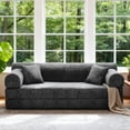 thumbnail image 2 of Leumius 78" Convertible Sleeper Sofa Bed,Folding Mattress Couch with Fixed-Shape Frame,Floor Sofa Lounge Couch for Living Room Bedroom,Black, 2 of 8