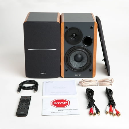 Edifier - R1280DBs Powered Bluetooth Computer Speakers, Bookshelf Speakers - 42W RMS - Soundfield Spacializer - Studio Monitors - Wood