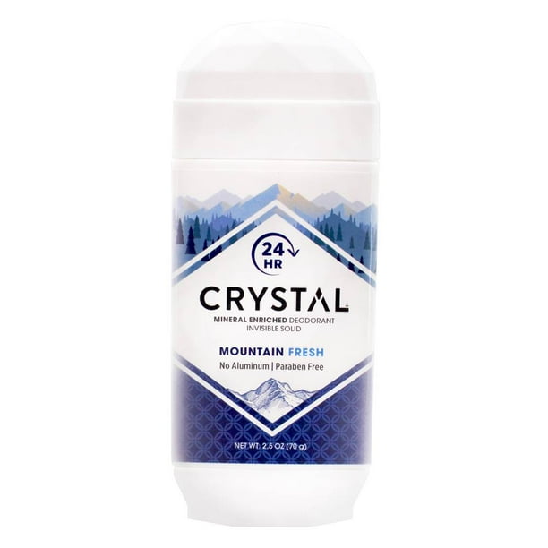 Crystal Body Deodorant 24 Hr Invisible Solid Mineral Enriched