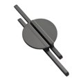 thumbnail image 1 of Poignée d'Armoire Demi-Rond en Alliage de Zinc Anti-Âge Poignée de Porte compatible Meubles Newway CPDD, 1 of 5