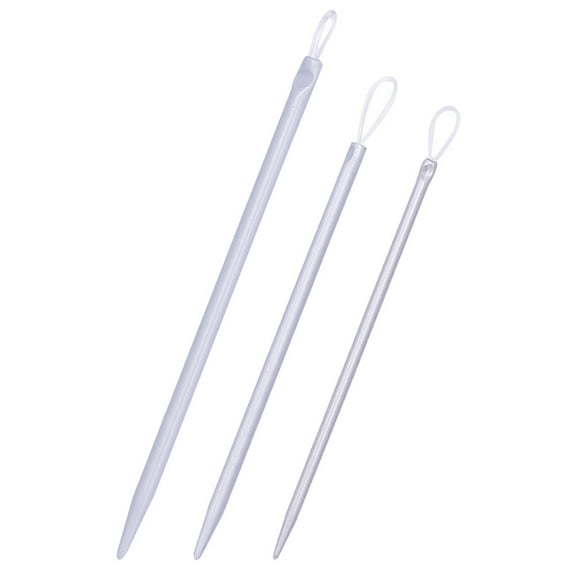 Supvox 3Pcs Sewing Needle Needle Threaders for Hand Sewing Plastic Silver Sewing Supplies for Elderly People
