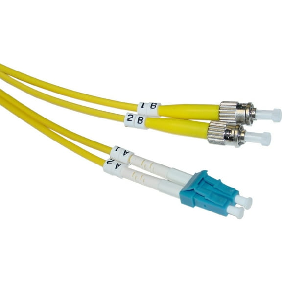 CableWholesale Fiber Optic Cable, LC / ST, Singlemode, Duplex, 9/125, 25 meter (82 foot)