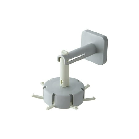 

XIUH Wall-mounted Rotatable Hook Creative Multifunctional Kitchen Top-mounted Kitchenware Hook Rack Wall Sticker Hook Grey