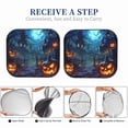thumbnail image 6 of Windshield Sun Shade, Halloween Pumpkin Castle Purple Foldable Car Sun Shade Windshield for Front, 2 Pieces, 6 of 7
