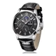 thumbnail image 1 of Relojes Para Hombre Lige Casual Analógico Reloj Impermeable Correa Negro Bisel Plateado Fondo Negro, 1 of 8