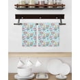 thumbnail image 3 of Easter Gnomes Eggs Kitchen Dish Towels for Drying Dishes Set of 2, Bunny Ears Spring Flowers Country Blue Waffle Weave Microfiber Hand Tea Bathroom Towels Quick Dry & Absorbent Towel 15.7x23.6, 3 of 7
