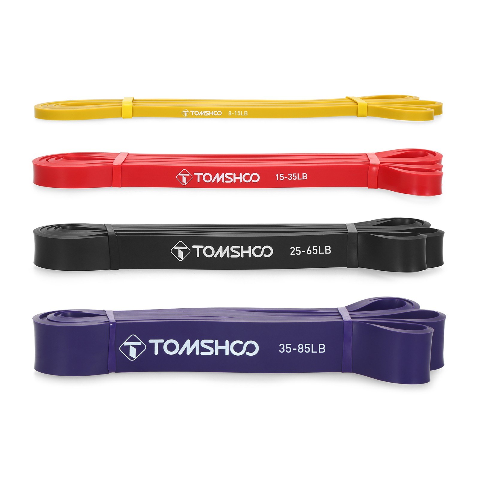 TOMSHOO Resistance Loop Band for Powerlifting with Carry Bag
