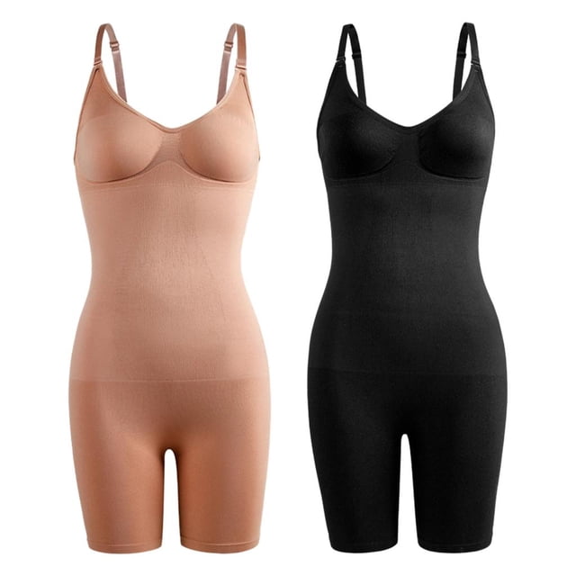 2x Stretchy Full Body Shaper Seamless Shapewear Ladies Lift Flatten Abdomen Push Up Bodysuit Corset Short Pants