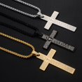 thumbnail image 6 of MAGAZINE 1PC Personality Fashion Cross Scripture Pendant Exquisite Titanium Steel Verses Word Necklace Best Gift For Lovers Relatives Friend, 6 of 8