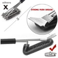 thumbnail image 6 of Charext Grill Brush and Scraper BBQ Brush for Grill, Safe 18" Stainless Steel Woven Wire 3 in 1 Bristles Grill Cleaning Brush, 6 of 13