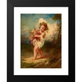 thumbnail image 2 of François-Louis Lanfant De Metz 19x24 Black Modern Framed Museum Art Print Titled - Child Carrying Flowers (1850), 2 of 5