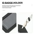 1pc Name Employee ID Cover Holder with Hanging Strap(Black)