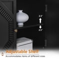 thumbnail image 4 of Jopath 33.6" Retro Wooden Sideboard Buffet Cabinet with Storage, Symmetrical Geometric Accent Display Cabinets for Kitchen Dining Living Room Entryway Hallway Black, 4 of 9