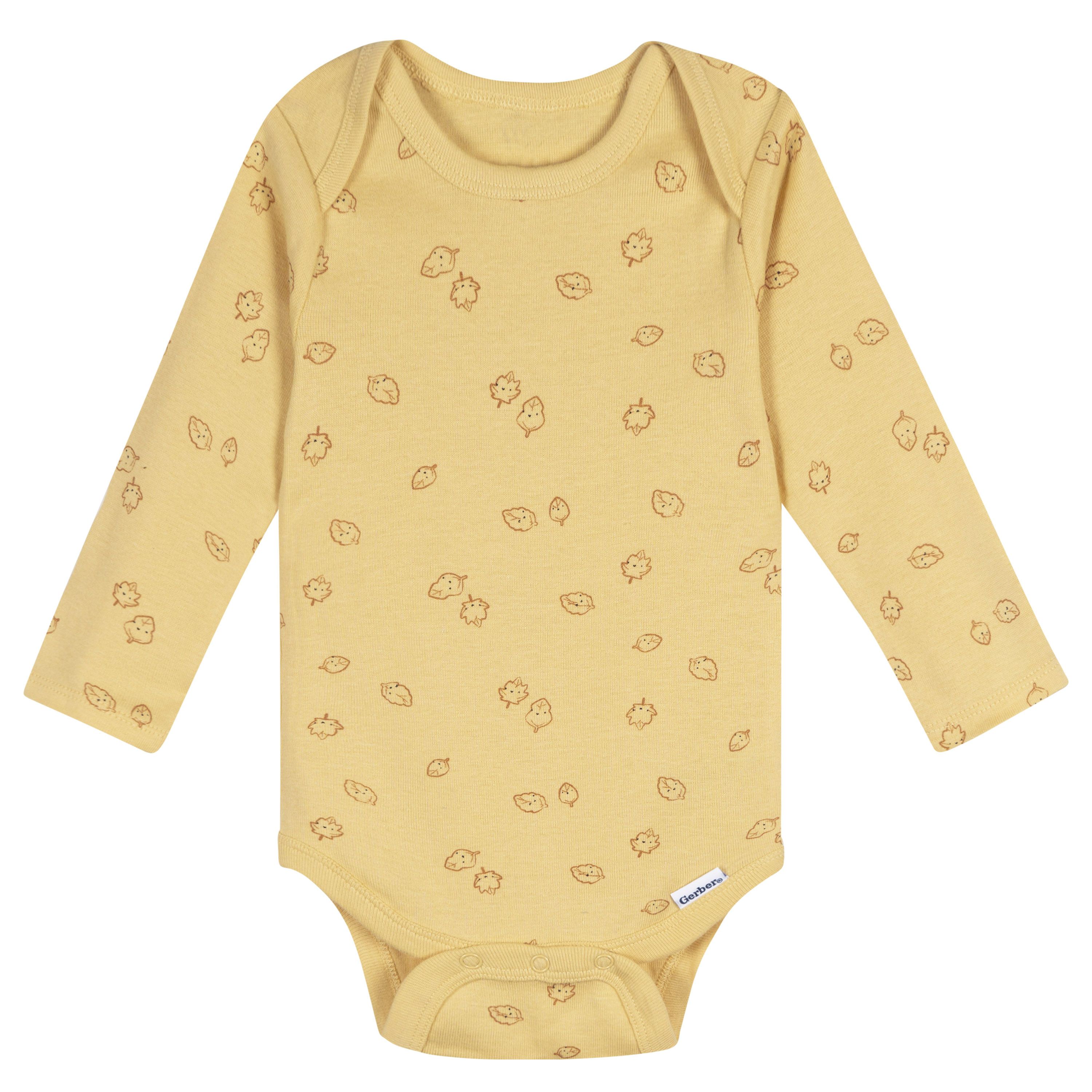 Gerber Baby Neutral 5Pk Long Sleeve Onesies Sizes 0/3 Months - 12 Months