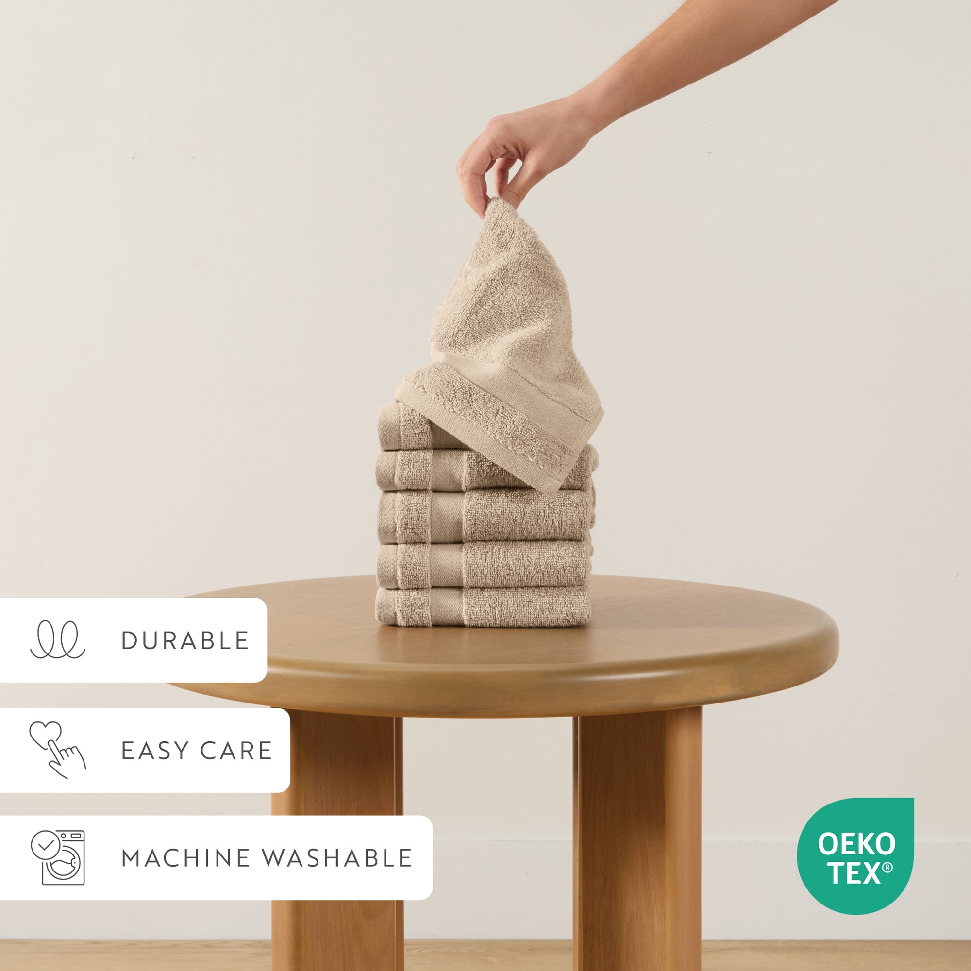 Noble Linens 6 pack Cotton Washcloths