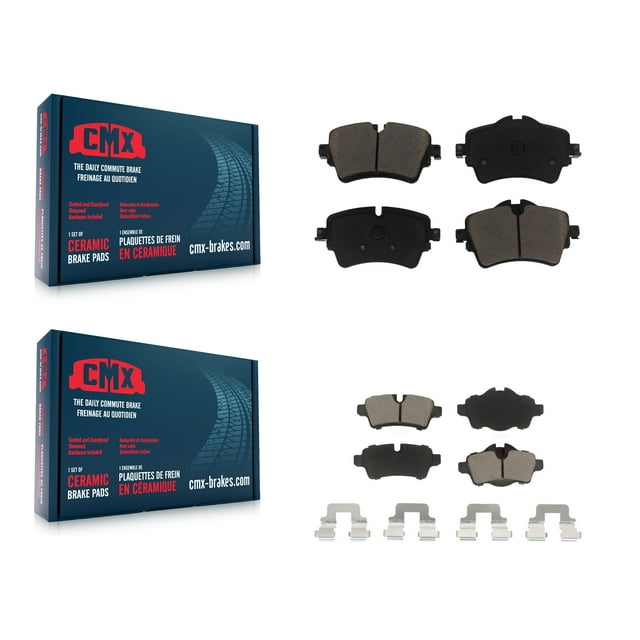 CMX Front Rear Ceramic Brake Pads Kit for Car 2015 Mini Cooper 1.6L with 294mm Diameter Rotor 5 Lug Wheels KCX-100079