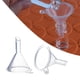 thumbnail image 2 of Paquete de 2 mini embudos transparentes para embotellar líquidos cosméticos y rellenar aceites Embudo pequeño para transferir fácilmente aceites y perfumes Colador de silicona plegable, 2 of 7
