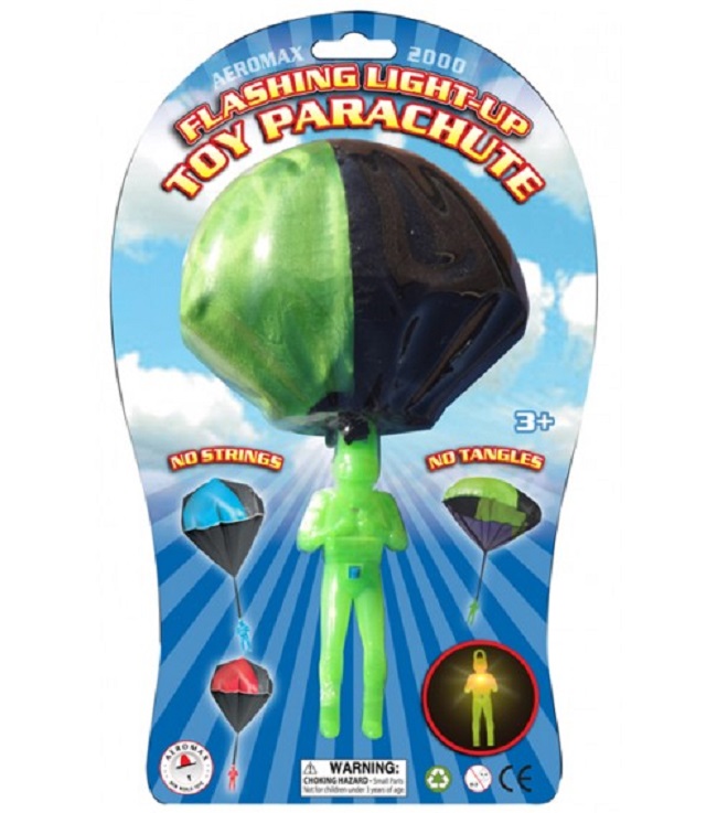 11” Flashing LightUp Tangle Free Toy Parachute
