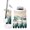 Color 1, variant on Bathroom Accessory Set 6 Piece Misty Mountain Lake Watercolor Serene Nature Scene Trash can, Toothbrush Holder, Toothbrush Cup, Soap Dispenser, Soap Dish, Toilet Brush Holder