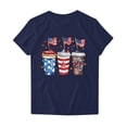 thumbnail image 4 of Fartey T Shirts for Women 4th of July Short Sleeve Tops Patriotic Crew Neck Tshirt Independence Day Graphic Tees Loose Casual Beach Vacation Blouses Navy M, 4 of 4