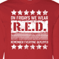 thumbnail image 4 of Inktastic On Fridays We Wear R.e.d. Remember Everyone Deployed Long Sleeve T-Shirt, 4 of 5
