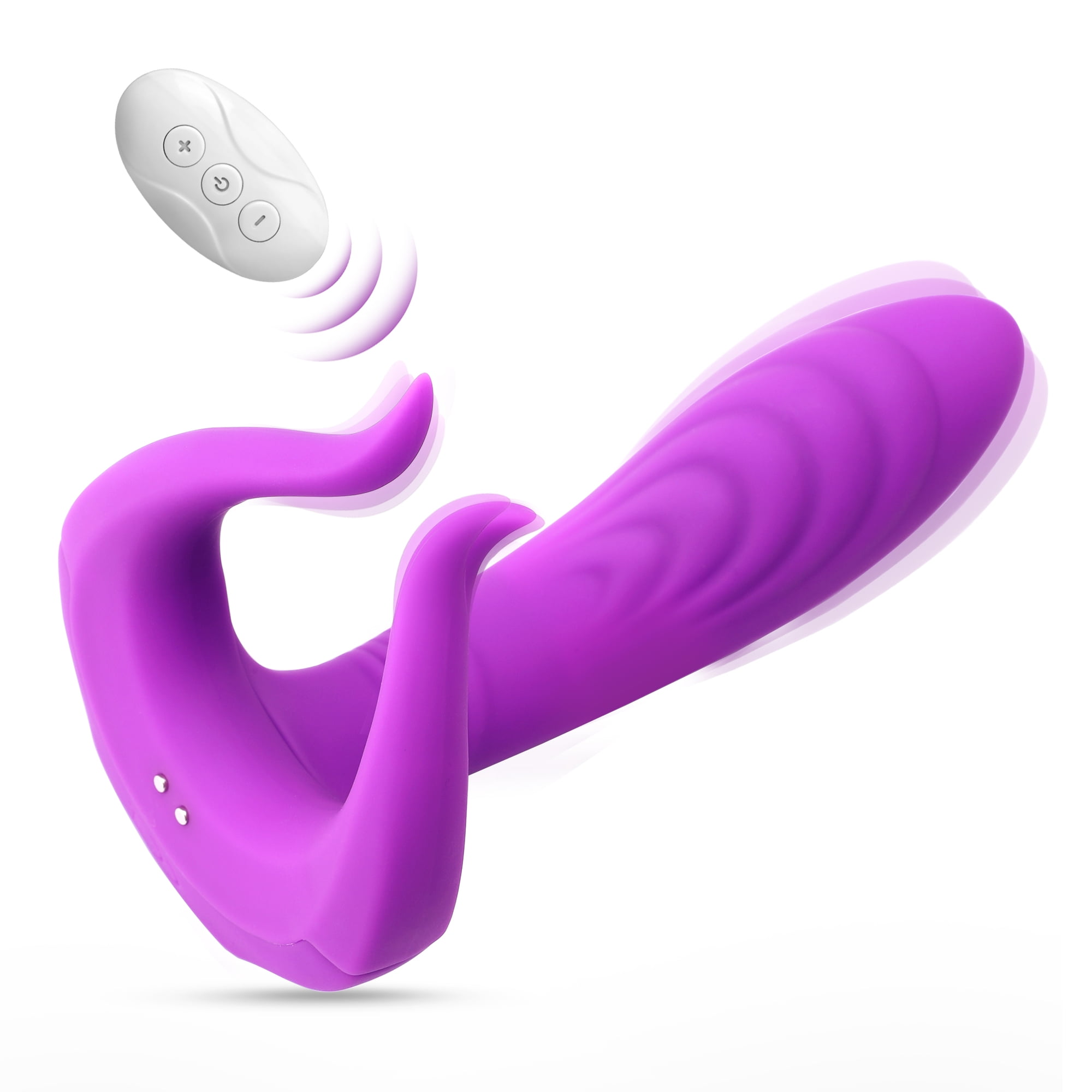 G-spot Dildo Vibrator with Remote Control, 3 IN 1 Nipple Clitoris Anal Stimulator with 10 Vibration Modes, Adult sex toys for Women, Men, Couple image