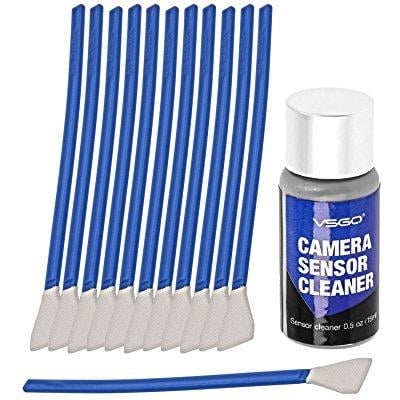 aps-c frame (ccd/cmos) digital camera sensor cleaning swab type 2 cleaning kit (box of 12 x 16mm swab + 15ml sensor