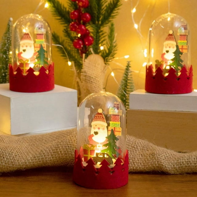 Christmas Small Gifts, Christmas Decoration,Glass Mini Elk Snowman